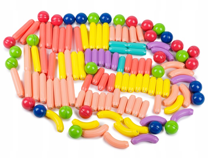 DUŻE KLOCKI MAGNETYCZNE KONSTRUKCYJNE XXL 120 elem Stan opakowania oryginalne