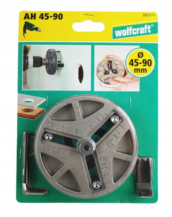 Korunkový Vrták s synchronně nastavitelným průměrem 45-90 mm 5977000 Wolfcraft