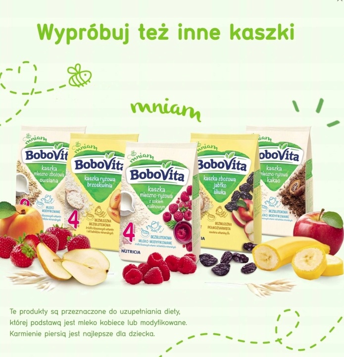Кашка молочна Bobovita молочно-злакова 4 фрукти 230 г — фото 5