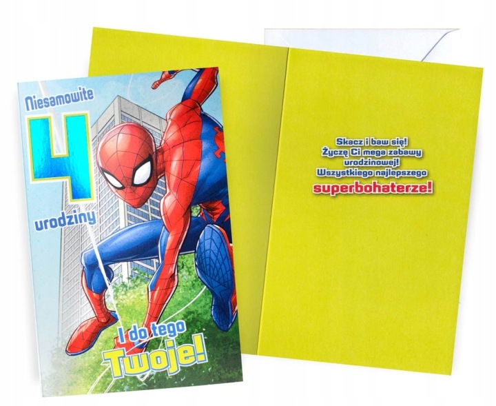 Листівка на день народження 4 SPIDER-MAN