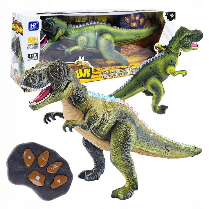 INTERACTIVE REMOTE CONTROLLED DINOSAUR WALKS LED FOR KIDS SOUND