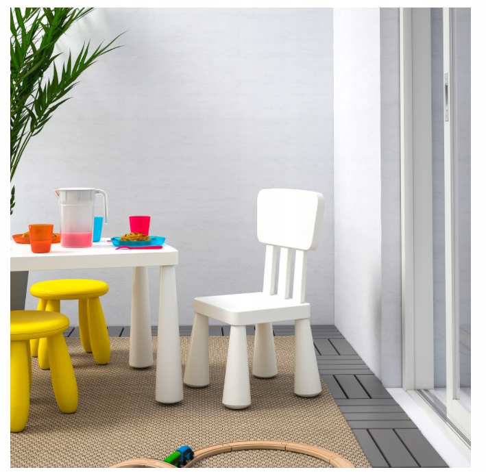 IKEA MAMMUT Стільчик дитячий білий — фото 3