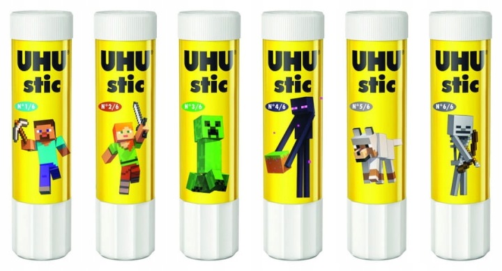 Клей Шкільний в Олівці UHU Серія Лімітована Minecraft 21 г | 1 шт.