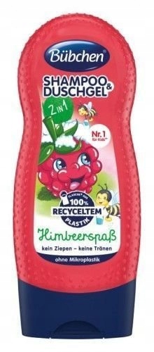 Bubchen 2 в 1 шампунь і гель для дітей 230 мл Малина Himbärspass — фото 2