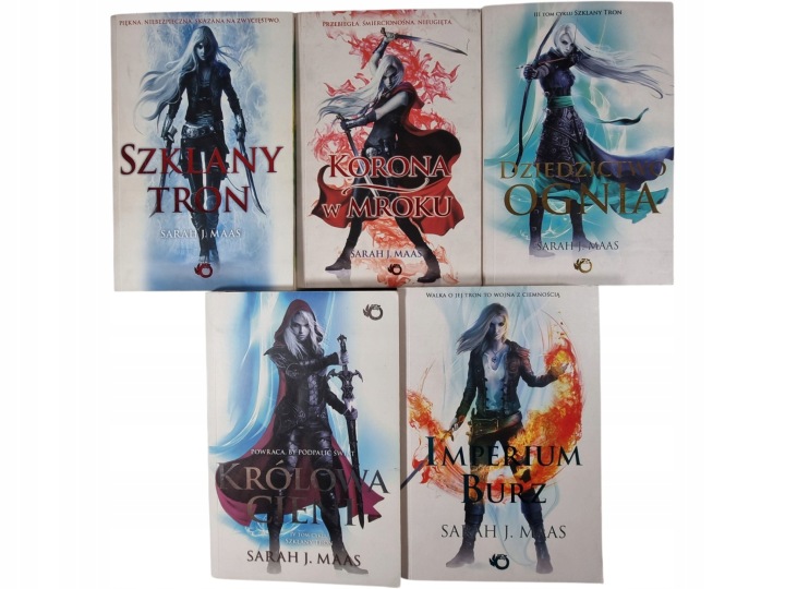 Zdjęcie egzemplarza: Szklany Tron 1-5 / Królowa Cieni Imperium Burz / Sarah J. Maas