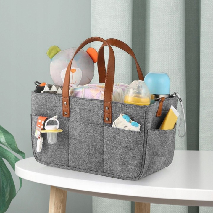 Storage Tote Bags Baby stuff Storage Світло-сірий — фото 3