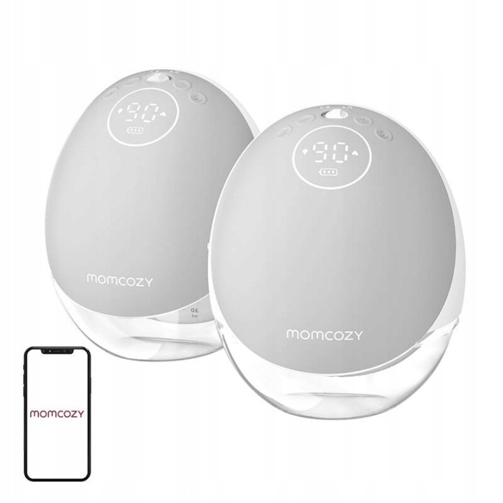 Momcozy M9 Додаток Сірий Бездротовий Молоковідсмоктувач носимий електричний