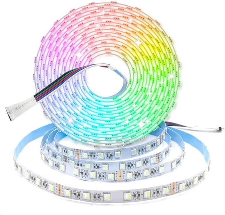 Стрічка LED RGBCW 24 В 5050 SMD 5 м 300 діодів холодна білий що змінює колір