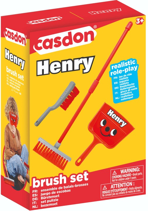 Набір для прибирання HENRY червона щітка з совком CASDON 3+ — фото 4