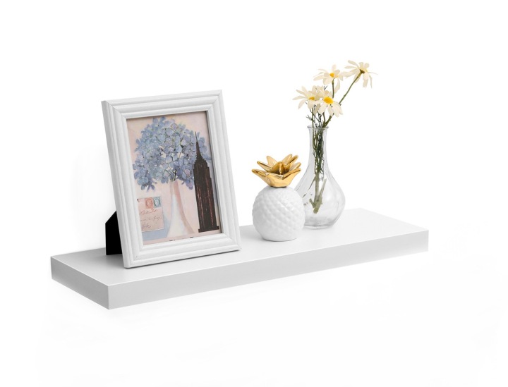 Pływająca półka ścienna biała płyta MDF 40cm LOFT