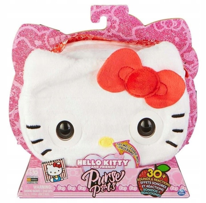 PURSE PETS HELLO KITTY інтерактивна сумочка котик 15 см — фото 4