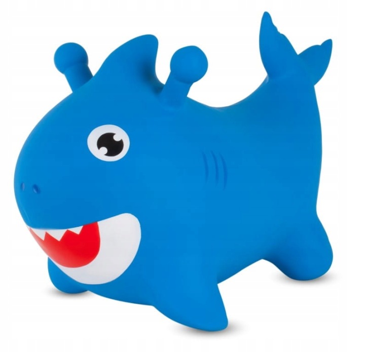 Стрибунець для дітей гумовий для стрибків з насосом на рочок Акула Baby Shark