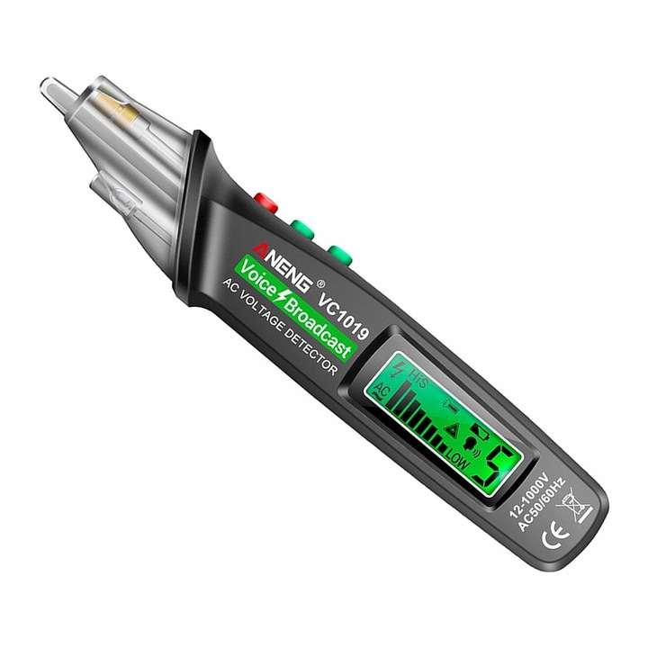 PRÓBNIK NAPIĘCIA DŁUGOPIS CYFROWY TESTER BEZDOTYKOWY ANENG VC1019