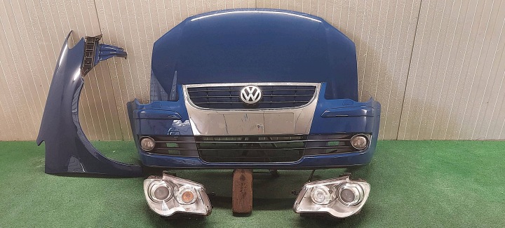 Stoßstange vorne komplet VW TOURAN LIFT 07-10 Spritzdüsen LAK: LL5M