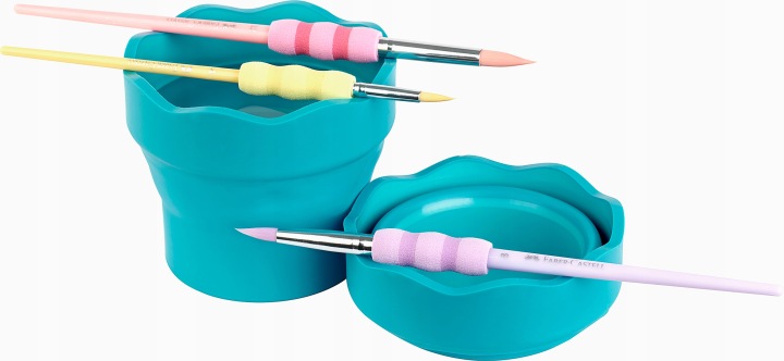 Кружка для фарб Faber-castell непроливайка блакитна — фото 3