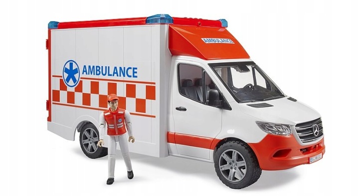 Bruder Швидка допомога Mercedes Benz Sprinter з фігуркою рятувальника 02676