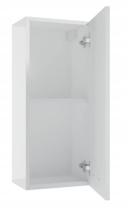 Koupelnová skříňka závěsná komoda úzká 71x30 cm bílý lesk pevná