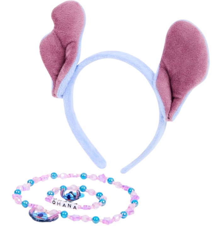 Прикраси для дівчинки Обідок з вушками Браслет Намисто Stitch — фото 3