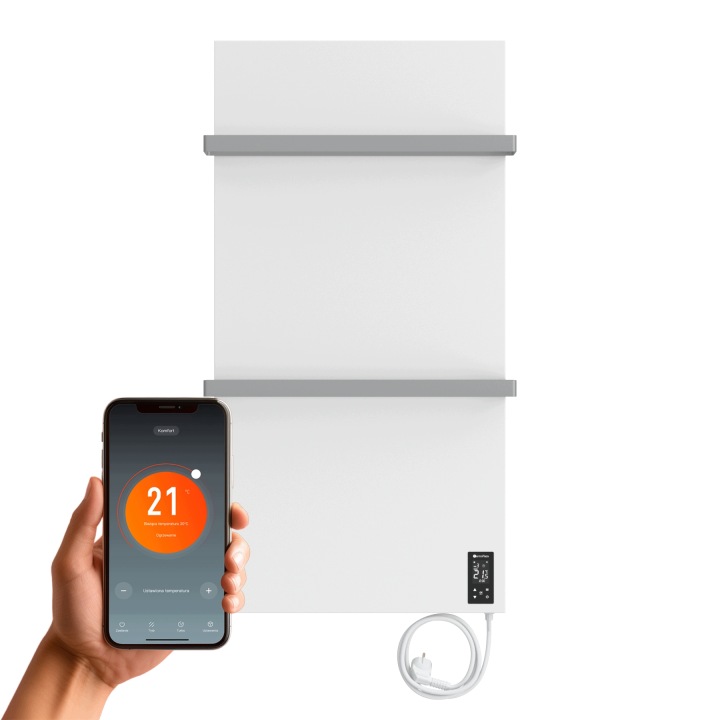 Elektrický koupelnový radiátor s Wifi 550W 14 m (s věšáky) s infračerveným zářením