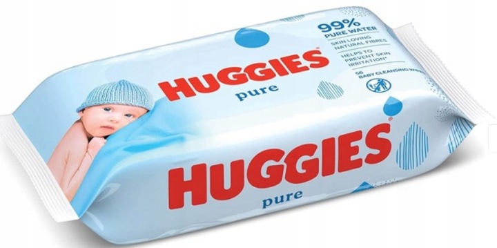 Huggies PURE серветки вологі для дітей нова мантія 60 шт.
