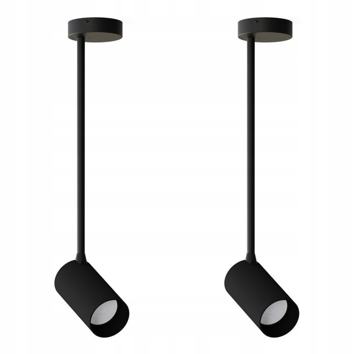 Sada 2 černých pohyblivých reflektorových lamp Mono Long Nowodvorski