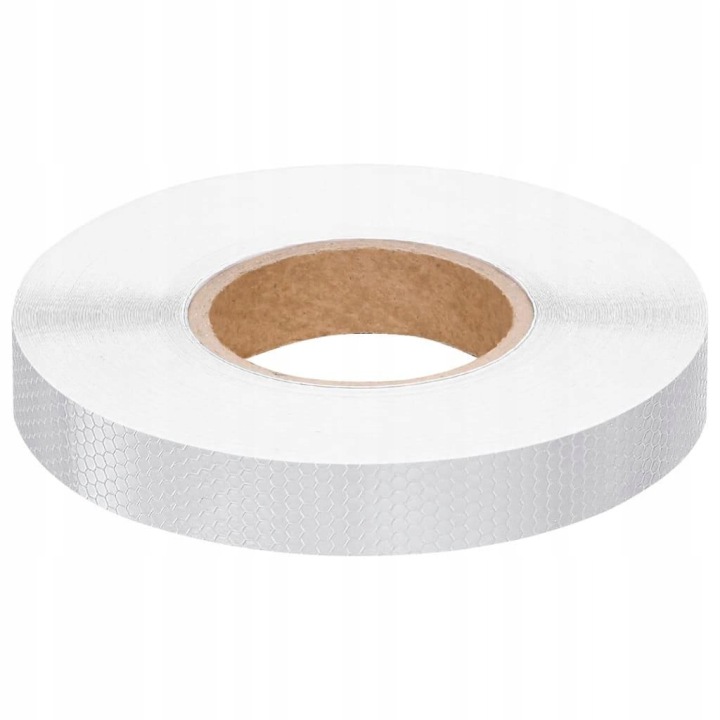 vidaXL Стрічка світловідбивна, білий, 2,5 см x 50 м, PVC — фото 2