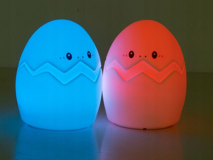 Нічник для дітей led яйце rgb пульт usb — фото 6
