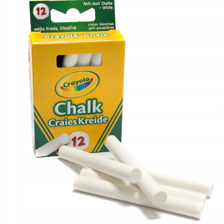Crayola безпилова крейда для асфальту біла 12 шт. 3+ — фото 5
