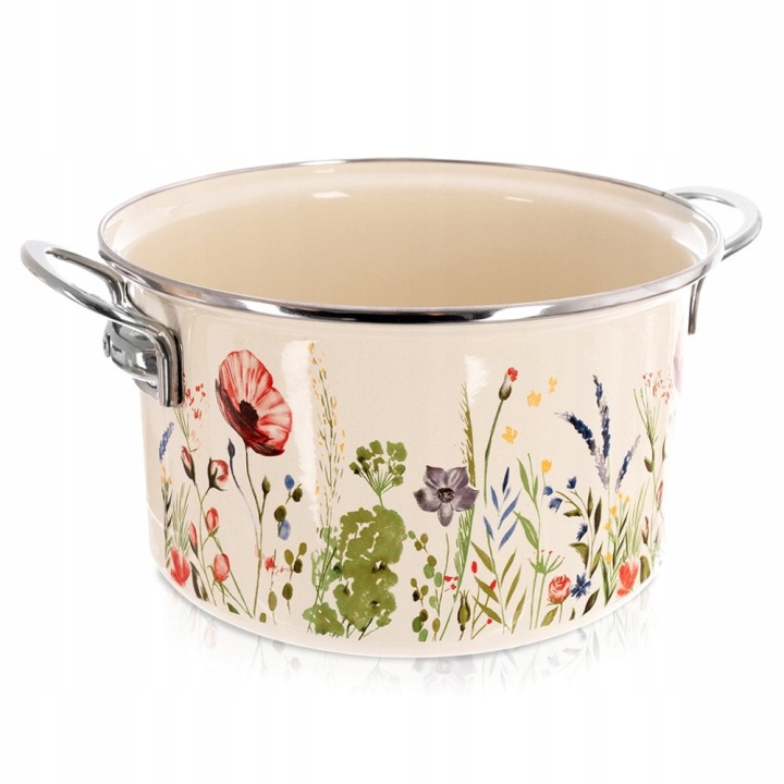 Hrnec smaltovaný krémový Maki 26 cm, 6,5 l