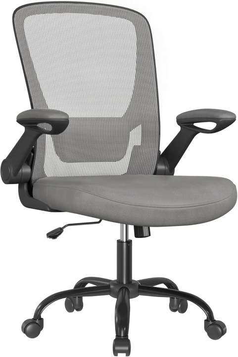 Ergonomické kancelářské křeslo se skládacími područkami a síťovaným čalouněním