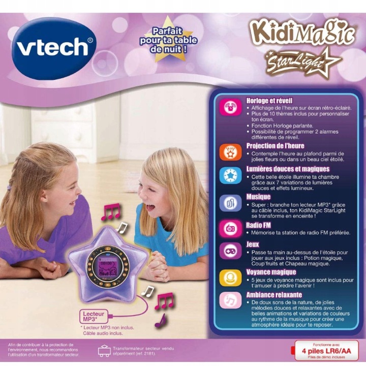 VTech KidiMagic StarLight Радіобудильник Лампа Проектор Пошкоджений (вживаний) — фото 3