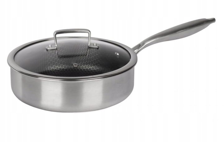 Hluboká ocelová pánev s poklicí 28 cm Masterpan