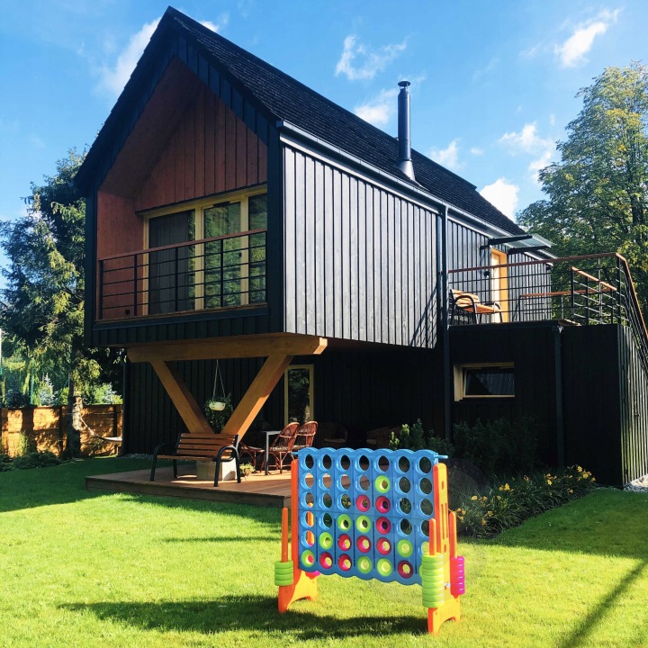 GRA LOGICZNA PLAC ZABAW OGRODOWY DOMU 4 W LINII RZĘDZIE DUŻY XXL FEBER Wiek dziecka 3 lata +