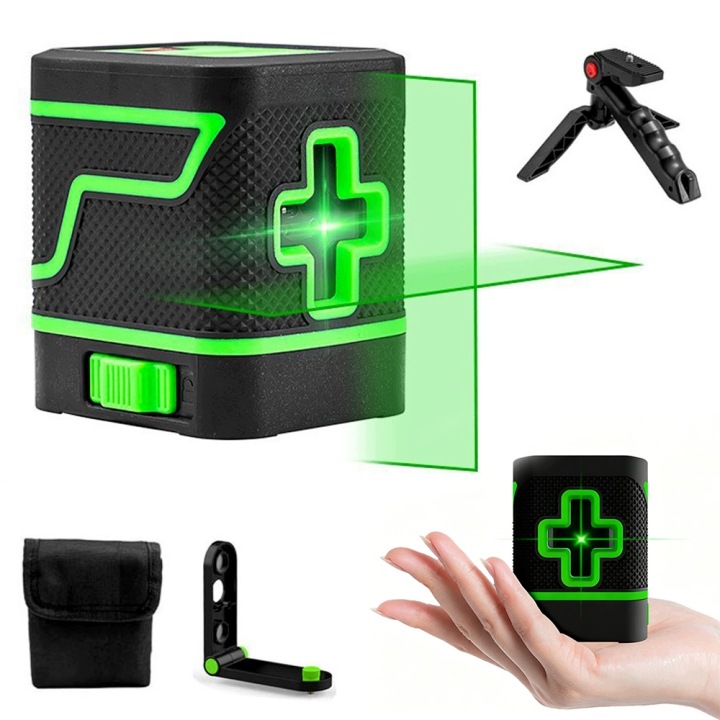 Křížový Laser, Rovinná Laserová Vodováha Zelená Stativ