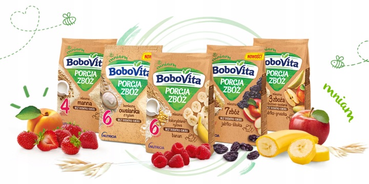 Кашка безмолочна Bobovita Порція злаків Манна 170 г — фото 8