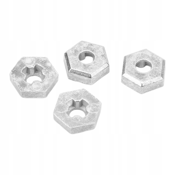 4 шт. 1/16 RC HEX муфта CYNC CYNC сріблястий RC колесо HEX адаптер для SCY 5U — фото 4