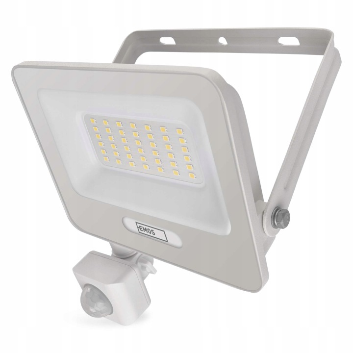 Emos Glaro Led reflektor 30W se senzorem, IP54, 4000K, bílý