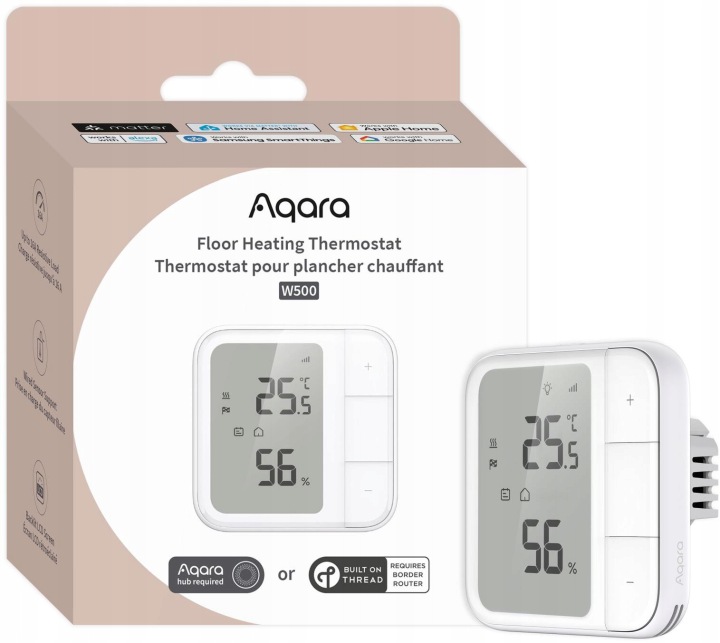 Aqara termostat pro podlahové vytápění W500 UT-A01D HomeKit Alexa