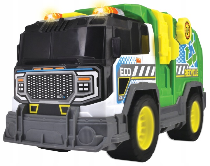 ŚMIECIARKA інтерактивна машина промислова 30 см RECYCLE TRUCK світло звук — фото 4
