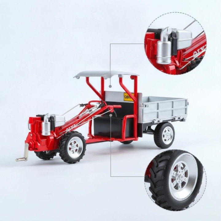 Сплав Дітей Farm Транспортний засіб Синій Трактор Toy Truck Модель з Trailer Червоний — фото 5