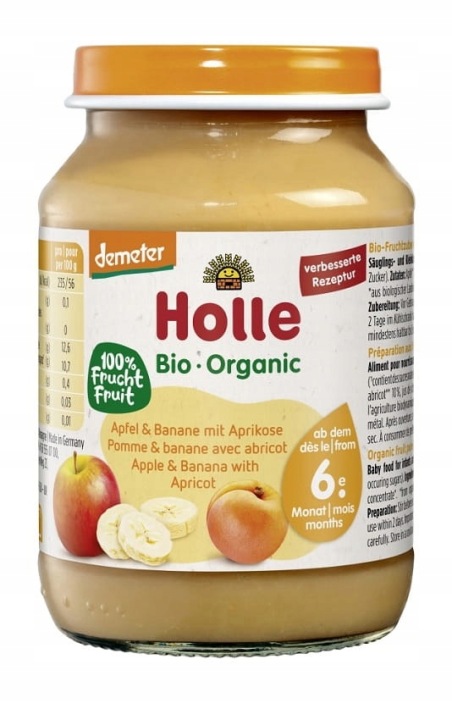 Десертик Яблуко Банан Абрикос Holle 190 г