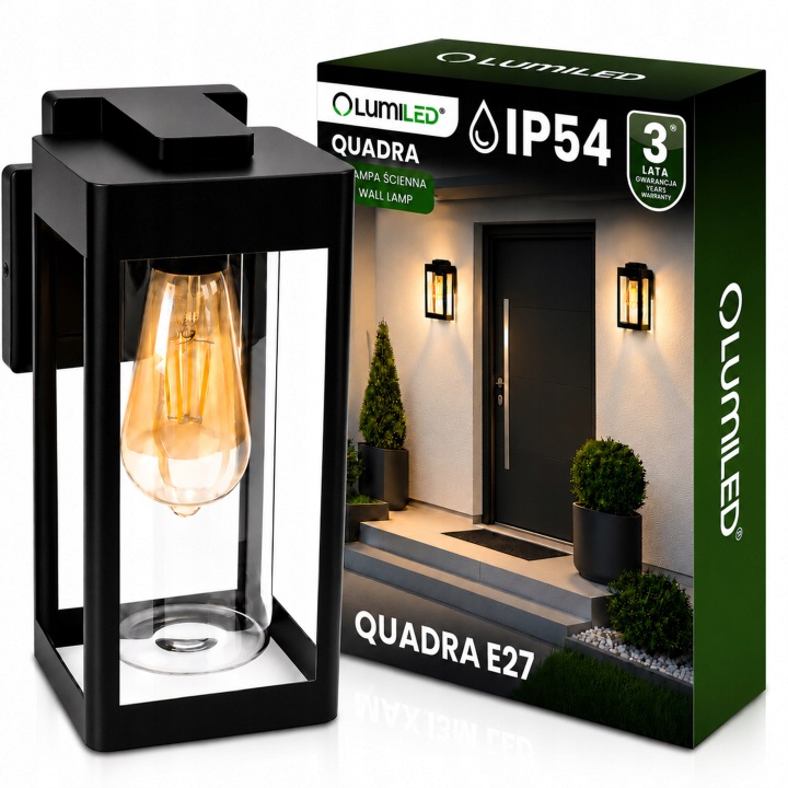 Venkovní nástěnné svítidlo Fasádní zahradní nástěnné Led svítidlo E27 Lampa