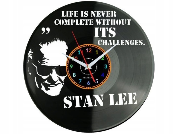 Stan Lee Nástěnné hodiny Vinylová deska Moderní dekorativní jako Dárek