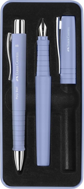 Набір подарунковий Poly, Перова ручка B + ручка блідий iris Faber-Castell