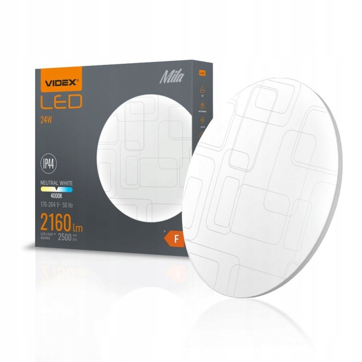 Videx stropní svítidlo stropní Mila 24W neutrální bílá VLE-CLR-244R