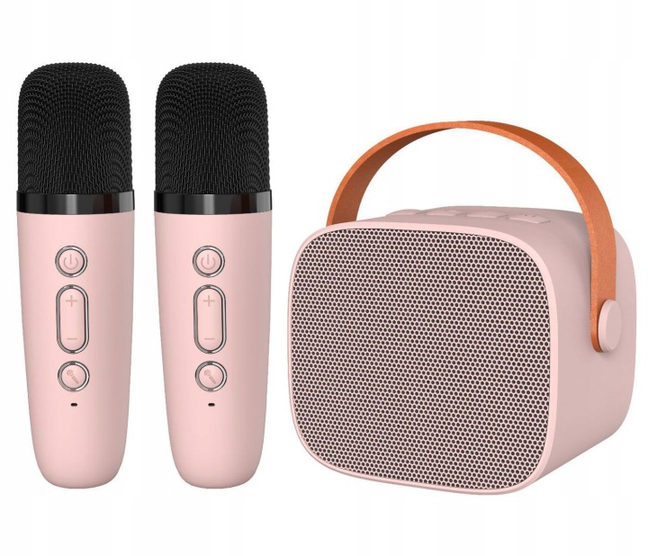 Набір для караоке мікрофон + колонка бездротова караоке рожевий BLUETOOTH — фото 10