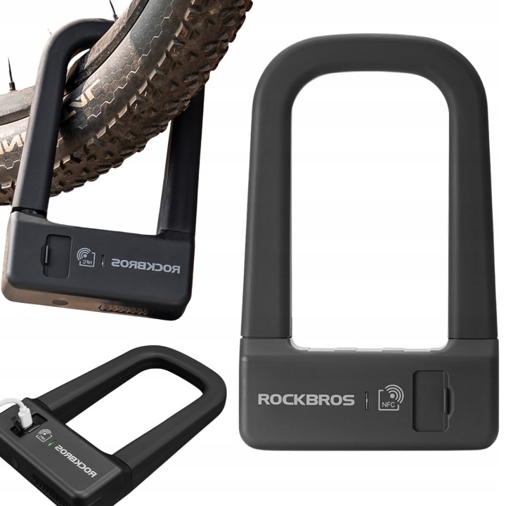 П-Образні Замки Rockbros Чорний U-Lock