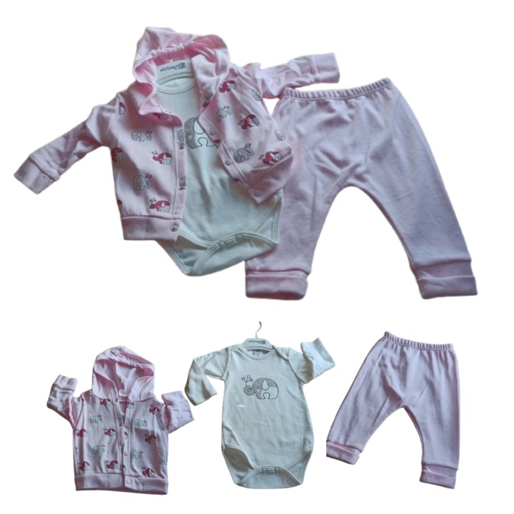 Komplet dres niemowlęcy bluza body spodnie