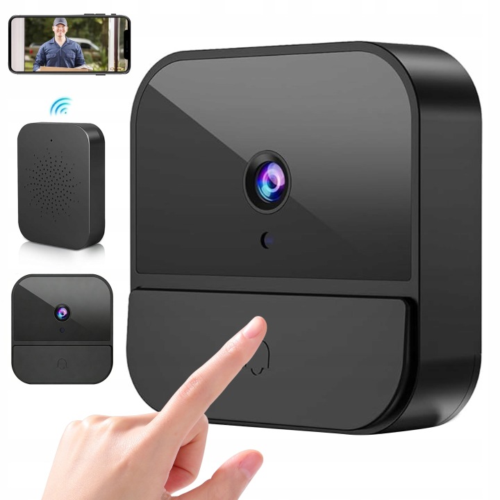 Bezdrátový Dveřní Zvonek S Videokamerou 1080P Noční Vidění 15 M