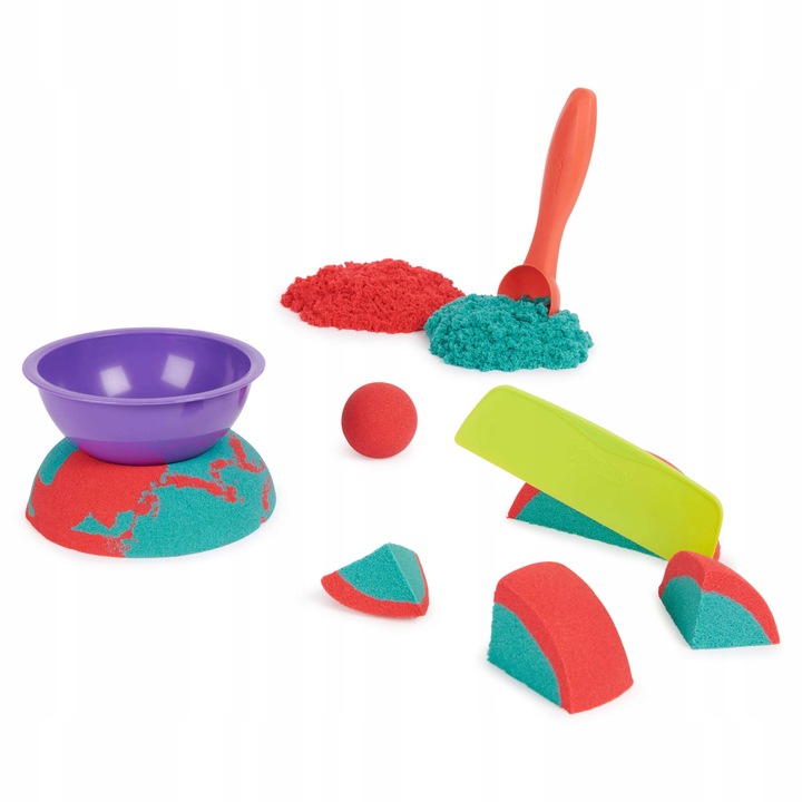 PIASEK KINETYCZNY KINETIC SAND ZESTAW 2 KOLORY + FOREMKI Wiek dziecka 3 lata +